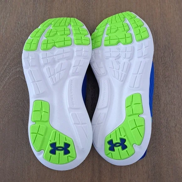 Under Armour Kids' Outhustle 2 Shoes - Color: Black/Blue/Green - Size: 3.5Y - Picture 8 of 9